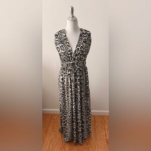 Leopard Print Maxi Dress Women’s Size XL